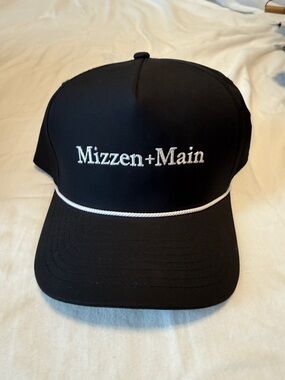 Mizzen+Main Black Cap with White Rope Detail